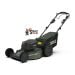 Green Machine 22-inch Cutting Width 62-Volt Cordless RWD Self Propelled 3-in-1 High Wheel Walk Behind Mower, 4Ah Battery And Charger