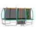 Green 8 x 14 ft. Outdoor Rectangular Trampolines for Kids Adults