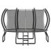amerlife 10 ft. Black Outdoor Trampoline with Enclosure and Basketball Hoop