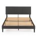 Zinus Cambril Gray Frame King Upholstered Platform Bed with Sustainable Bamboo Slats ZU-FPPBC1-38K