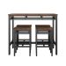 YOFE 5-Piece Rustic Brown Particle Board Top Dining Table Set (Seats 4), Kitchen Counter Height Table Chair Set with 4-Stools CamyBN-GI40680W1162-Dset01