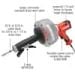 RIDGID K-45AF-5 Drain Cleaning Autofeed Snake Auger Machine with C-1 5/16 in. x 25 ft. Inner Core Cable, Gloves + 5 Pc Tool Set 36003