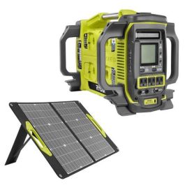 RYOBI ONE+ 1800-Watt Power Station Battery Inverter Push Button Generator/8-Port  Charger with 60-Watt Premium Solar Panel